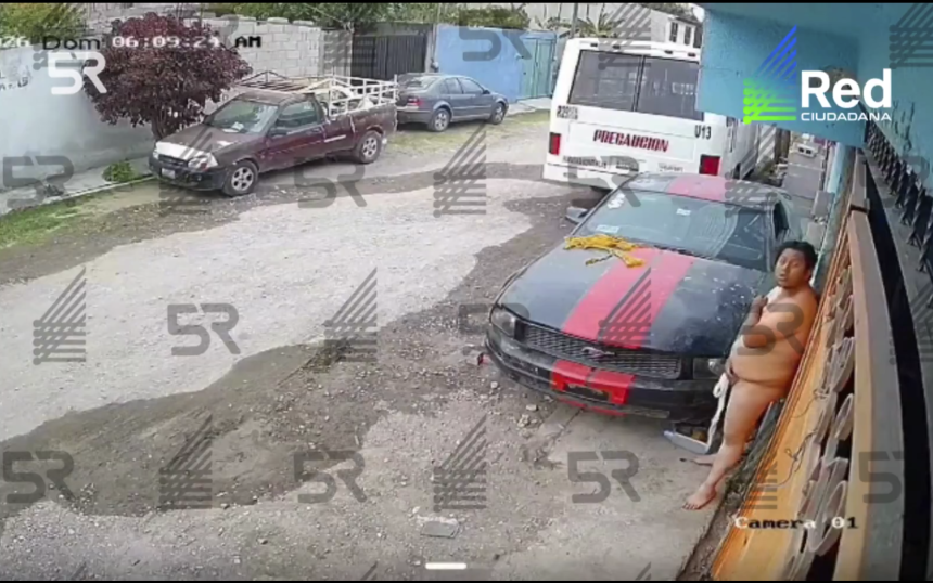 Sujeto desnudo causa preocupación entre vecinos de Minerales del Sur