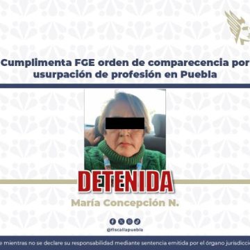 6a0b87b41b9c0 Detienen a exempleada del gobierno de Puebla por presunta usurpación de profesión