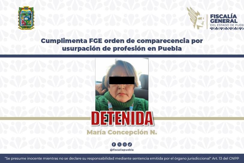 6a0b87b41b9c0 Detienen a exempleada del gobierno de Puebla por presunta usurpación de profesión