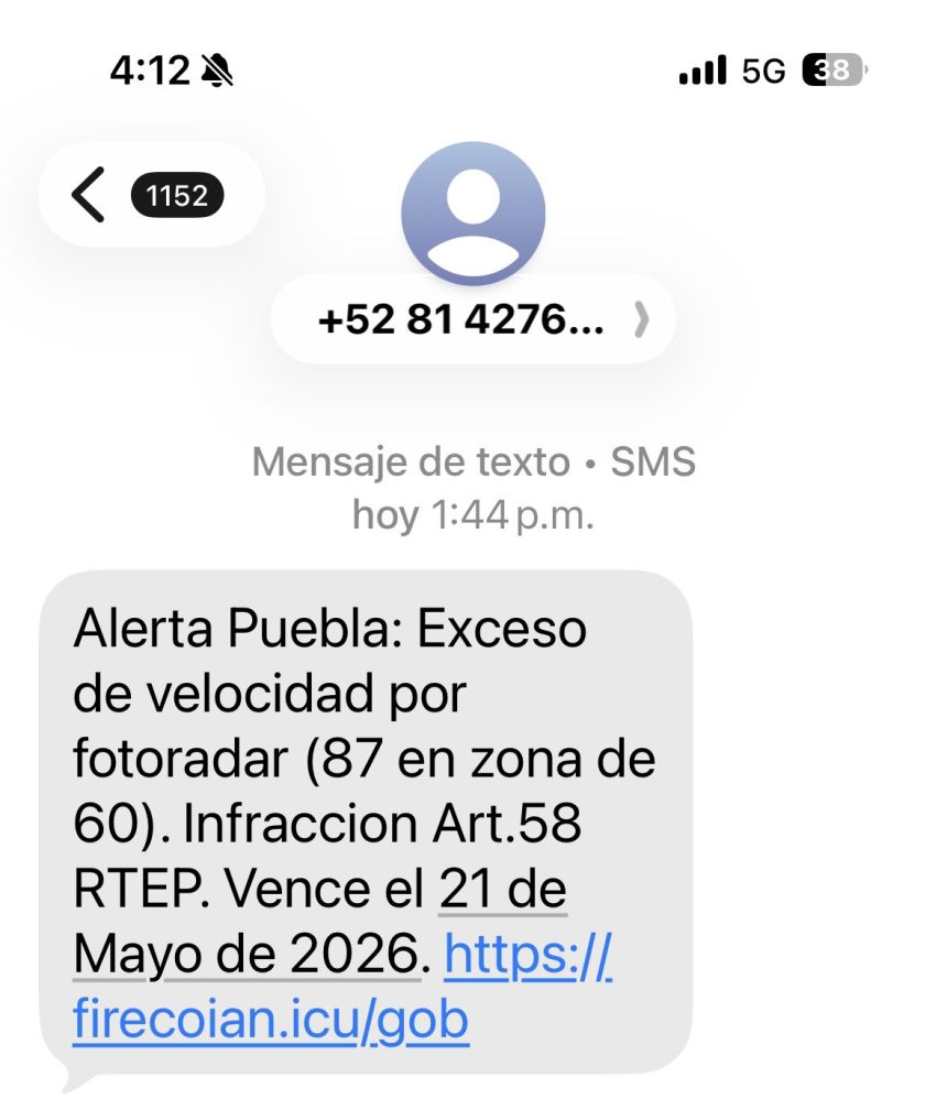 Alerta por nuevo fraude de “fotomultas” en Puebla