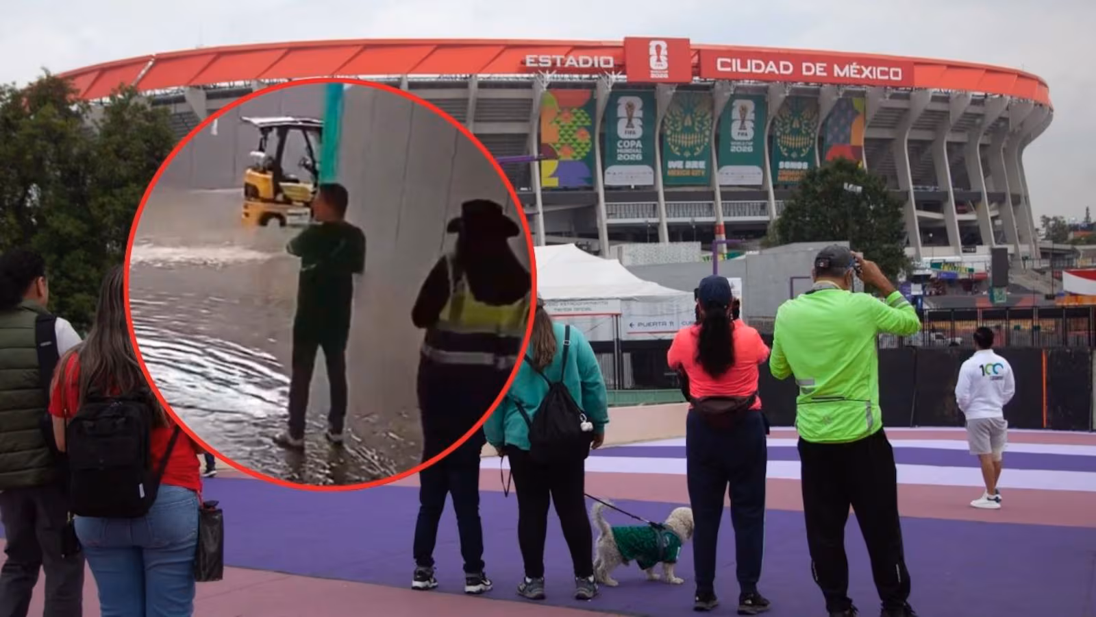 4NITG5N2OBDGFNR3QX5YEOFVBU Estadio Ciudad de México presenta encharcamientos a dos días de la inauguración del Mundial 2026