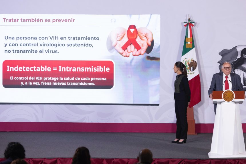 México alcanza metas clave en tratamiento y control del VIH; proyecta eliminar el virus para 2030