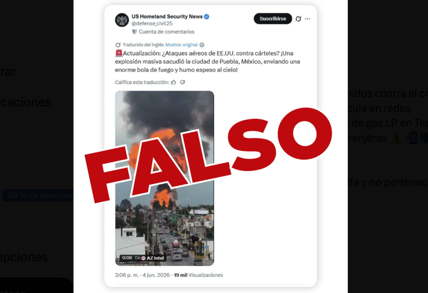 Falso que Estados Unidos esté atacando a México: gobierno de Puebla aclara explosión en Tepeaca