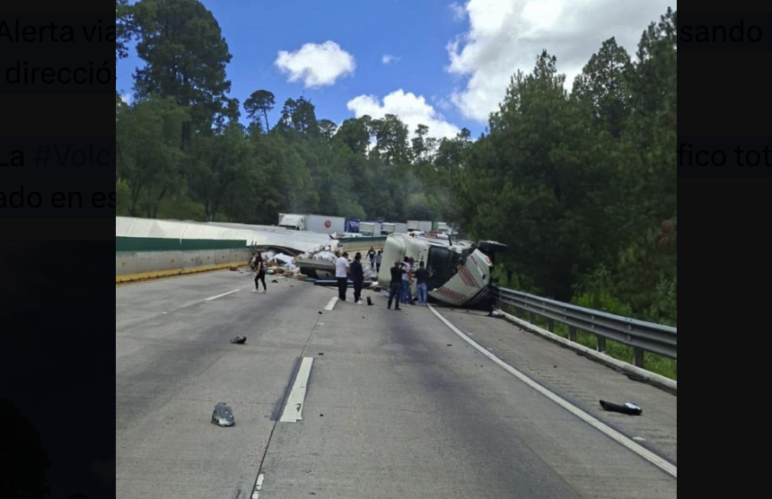 Captura-de-pantalla-2026-06-15-a-las-3.01.16-p.m Tercera volcadura en la autopista México-Puebla complica el tránsito hacia la Ciudad de México