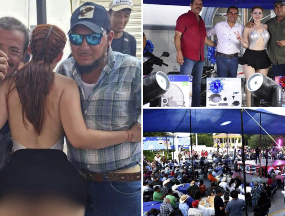 Festejo del Día del Padre en Llera de Caneles genera polémica por participación de influencer con vestimenta provocativa