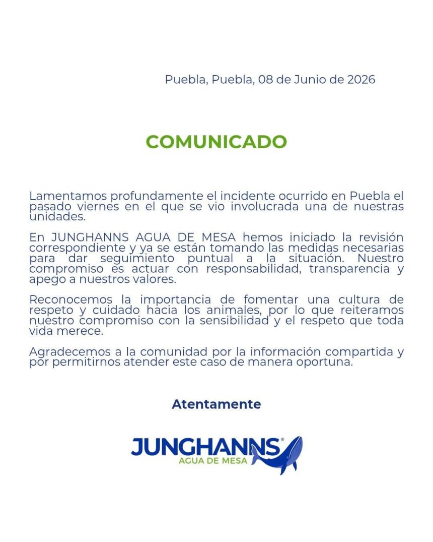 Junghanns reconoce atropello de perro en Puebla pero no aclara sanciones al conductor