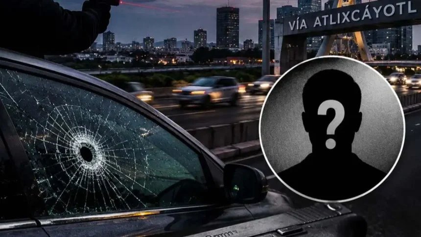 Pistola 9 mm utilizada por tirador en Vía Atlixcáyotl, confirma Secretaría de Seguridad Pública