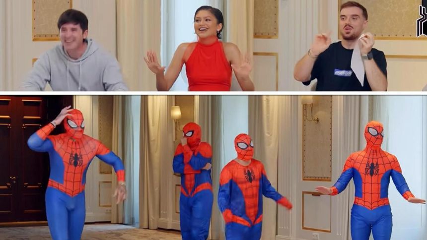 bd5cdb4a-0f21-447e-ab21-e425e6f85634_16-9-discover-aspect-ratio_default_1022878 Tom Holland participa disfrazado y pierde concurso de imitadores de Spider-Man con Zendaya como jueza