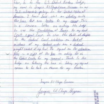 El Chapo Guzmán solicita apelación para ser deportado a México y recuperar su libertad