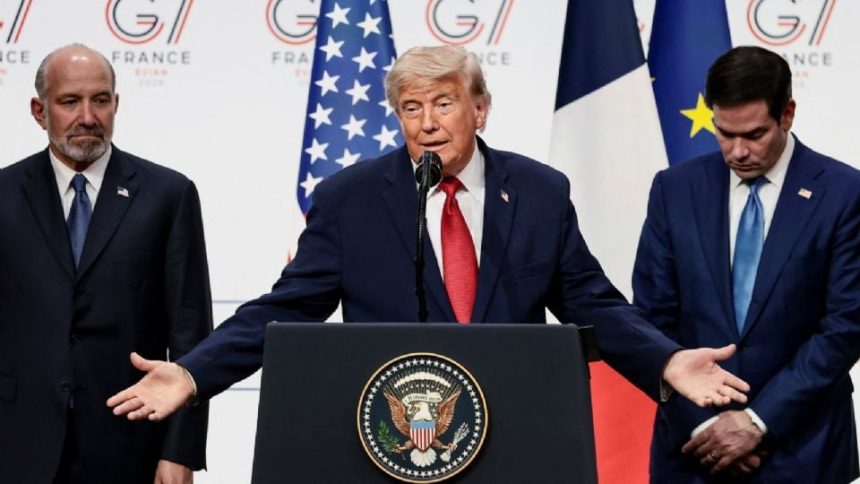 Trump insiste desde el G7 que los cárteles controlan México y señala temor de Claudia Sheinbaum