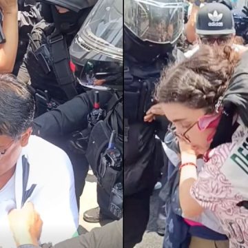 Madres buscadoras bloquean Calzada de Tlalpan y denuncian represión policial