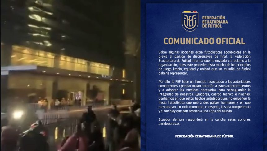 Federación Ecuatoriana de Fútbol presenta queja por hostigamiento en hotel de Ciudad de México