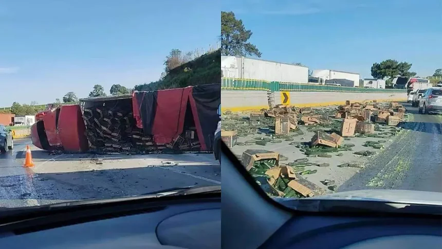 image-4 Revelan video del choque múltiple que paralizó la autopista México-Puebla el lunes 15 de junio de 2026