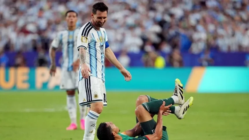 lionel-messi-roja-falta-aissa La entrada de Messi en Argentina vs. Argelia que no mereció la tarjeta roja en el Mundial 2026