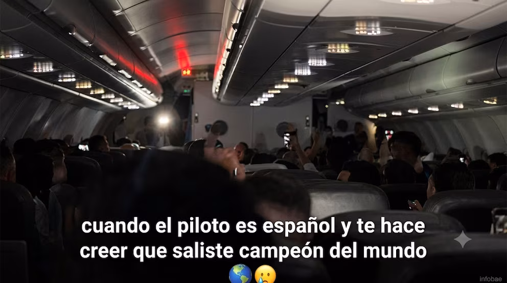 32QRBFQ2BFCHLLL7HXPVRKHKRY Piloto español engaña a pasajeros argentinos con falso anuncio de victoria en la final del Mundial 2026