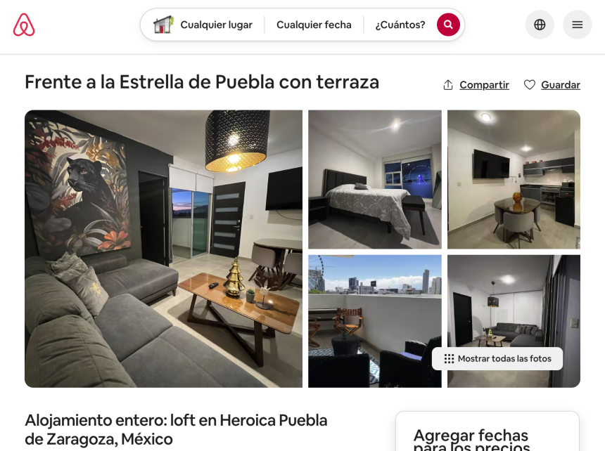 Airbnb consolida su presencia en Puebla con más de 9 mil habitaciones disponibles