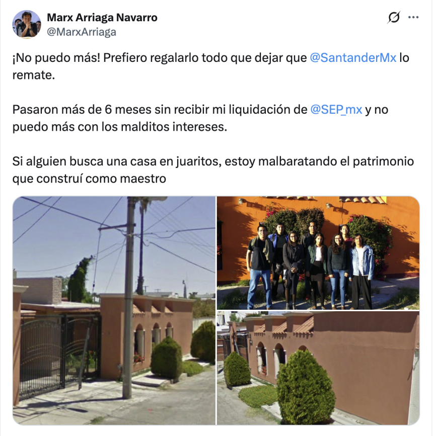 Captura-de-pantalla-2026-07-16-a-las-2.25.58-p.m Marx Arriaga anuncia venta de su casa por falta de liquidación tras salida de la SEP
