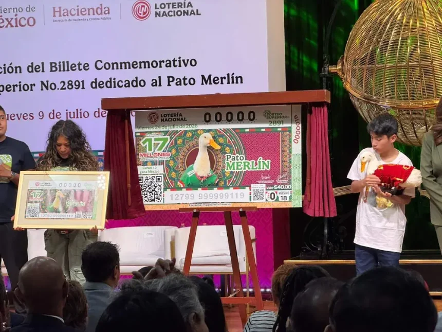 El Pato Merlín, símbolo popular de la Copa Mundial 2026, ya cuenta con billete conmemorativo de Lotería Nacional