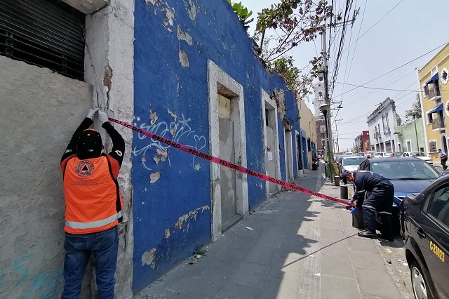 Puebla mantiene vigilancia en 257 inmuebles con riesgo de derrumbe por lluvias